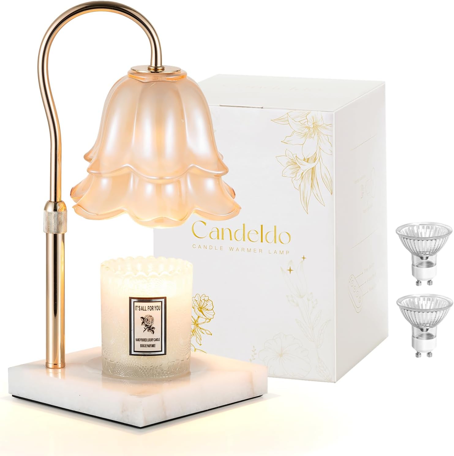 Candle Warmer Lamp with Timer: Elegant Marble Base Design