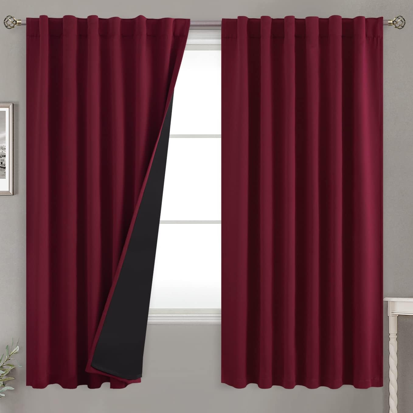 BGment Full Blackout Curtains for Bedroom with Heat Insulation