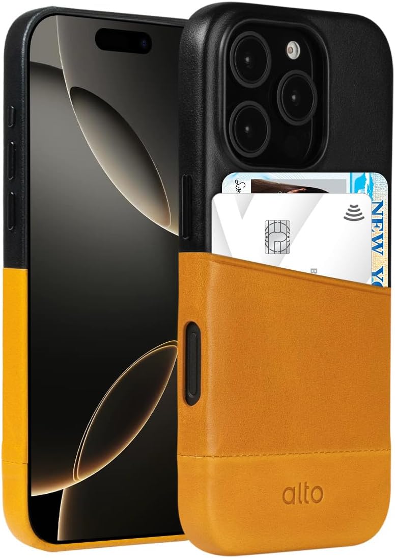 alto Leather Card Case for iPhone 16 Pro - Slim Wallet Design