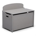 Delta Children MySize Deluxe Toy Box, Grey - Safe Toy Storage
