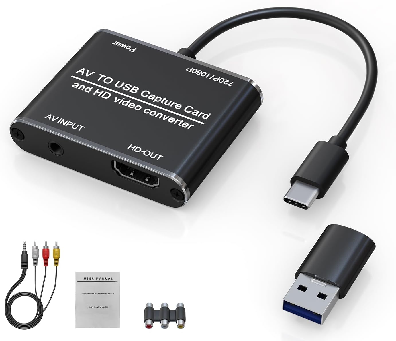 AV to HDMI Converter with USB Capture for Legacy Devices