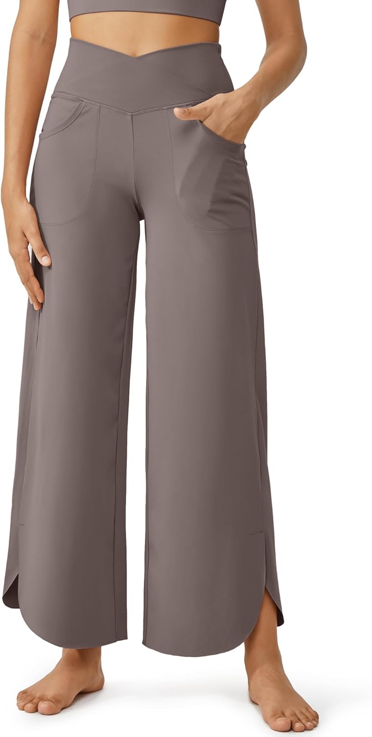 G4Free Wide Leg Pants for Women - Stylish Ankle Length Yoga Wear