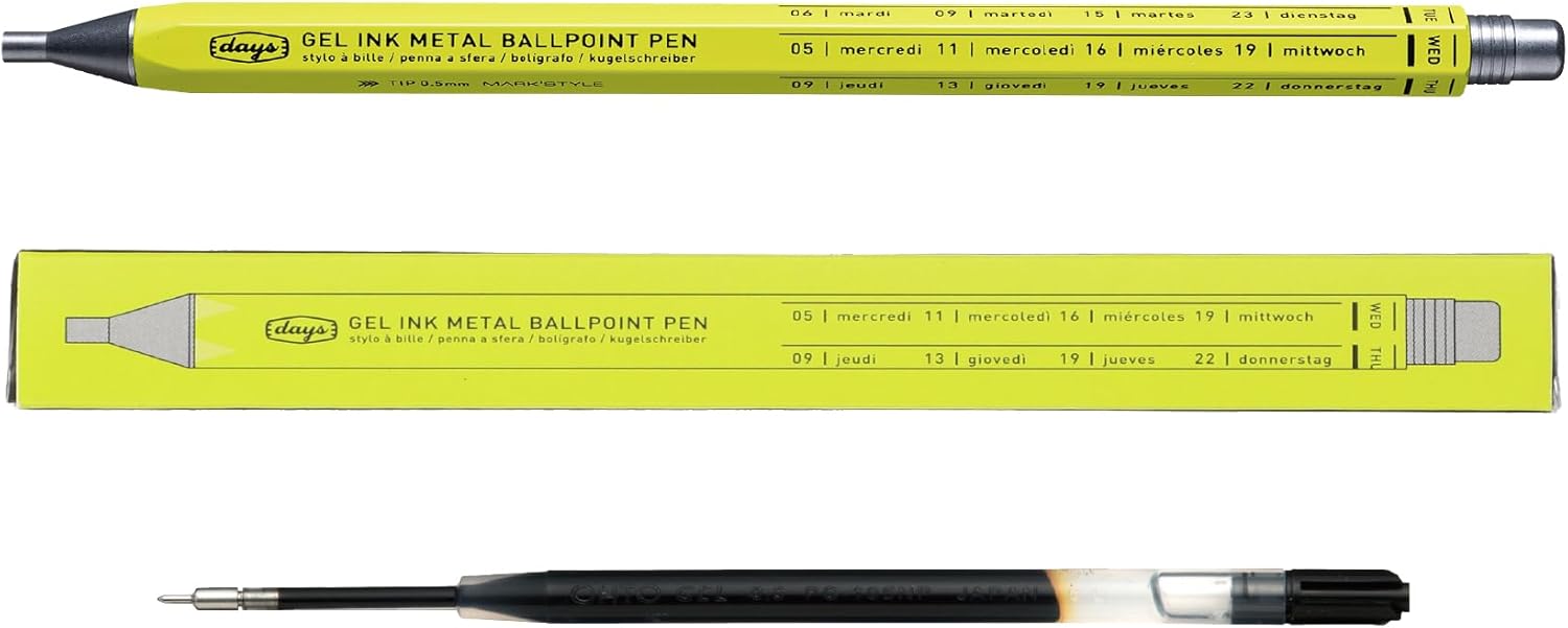MARK'STYLE Gel Ink Metal Ballpoint Pen - Retro Lightweight Design