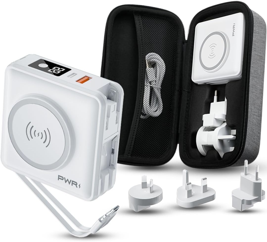 PWR Travel PRO 5-in-1 Power Bank with Fast Charging Features