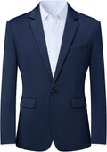 Mylldey Mens Wrinkle Free One Button Slim Fit Travel Blazer