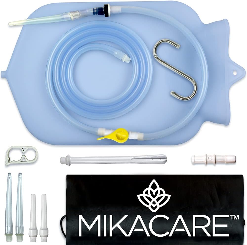 Enema Bag Kit Clear Non-Toxic Silicone for Colon Cleanse
