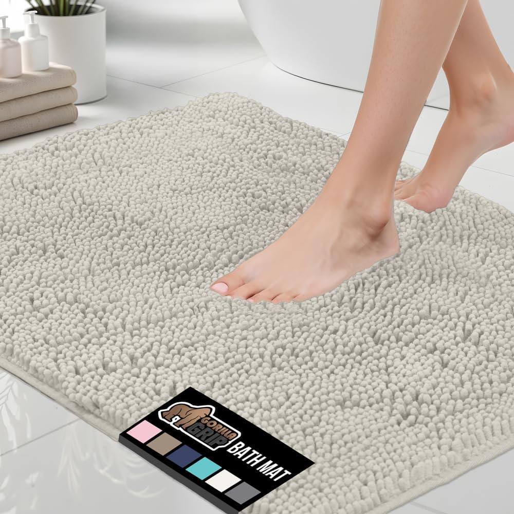 GORILLA GRIP Bath Rug Mat 44x26 for Cozy Bathroom Comfort