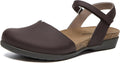 Athlefit Women's Closed Toe Sandals Comfort Cork Footbed - Arch smooth