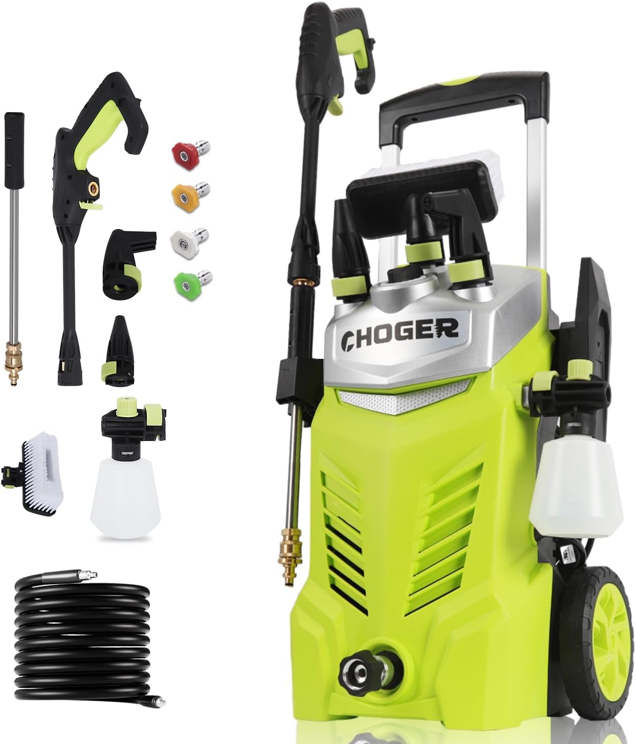 CHOGER Electric Pressure Washer - 4500PSI Turbo Cleaning Power