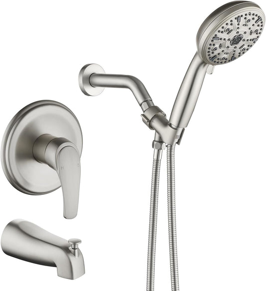 Tub Shower Faucet Set with 10 Spray Handheld Shower Features