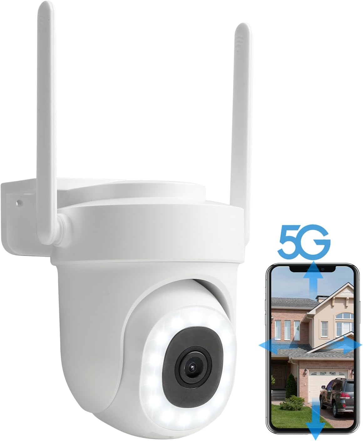 5MP Security Camera Outdoor with 360PTZ and Night Vision