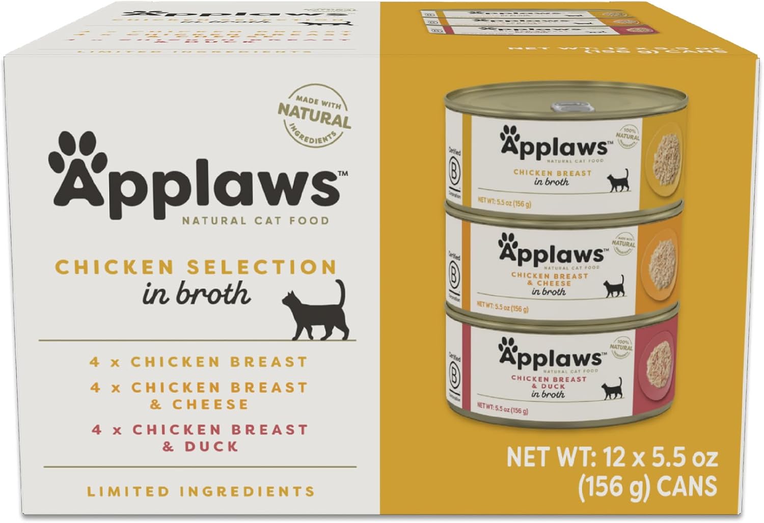 Applaws Natural Wet Cat Food in Broth for Happy Cats