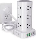 Power Strip Tower with 12 AC Outlets and 4 USB Ports for Home