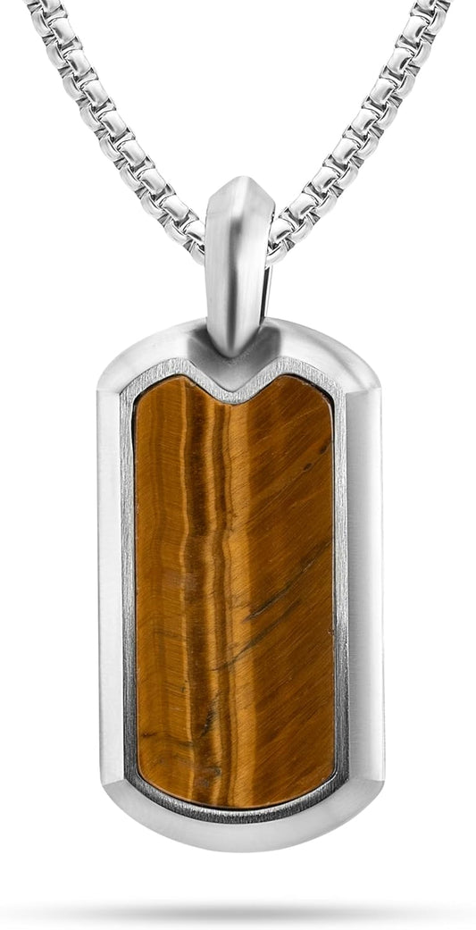 RTZN Tiger Eye Necklace for Men - Artisan Pendant Jewelry