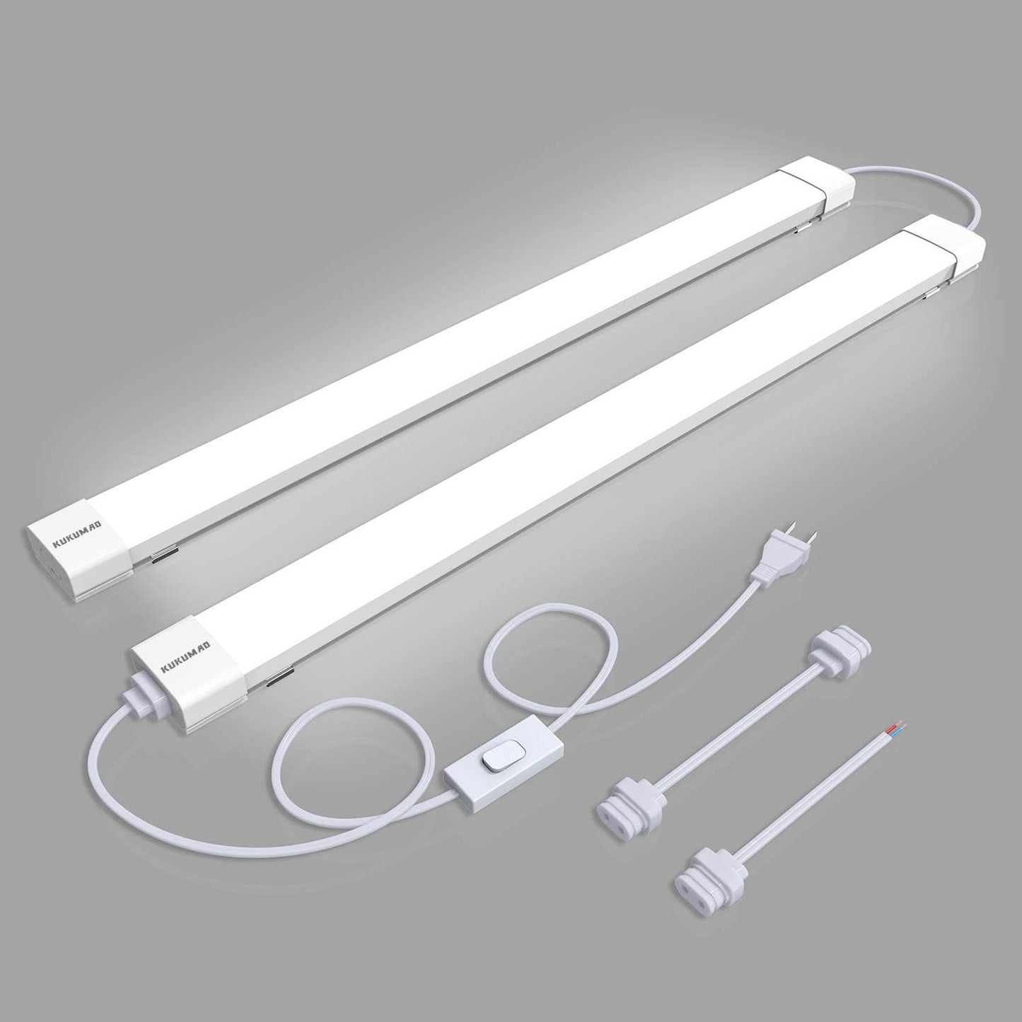 KUKUMAO Utility LED Shop Light Fixture 4FT 5000K 36W Bright