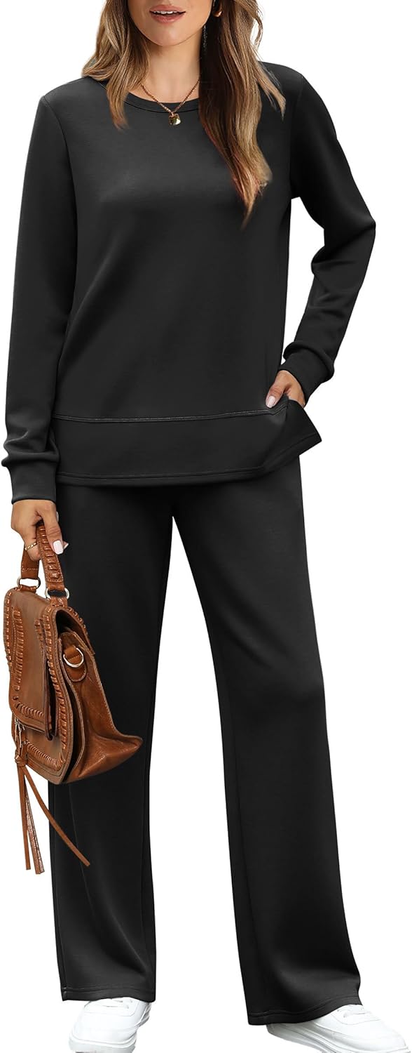 WIHOLL Women's 2 Piece Lounge Sets for Cozy Casual Travel