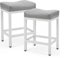DUMOS Saddle Bar Stools Set of 2 for Kitchen Island and Dining