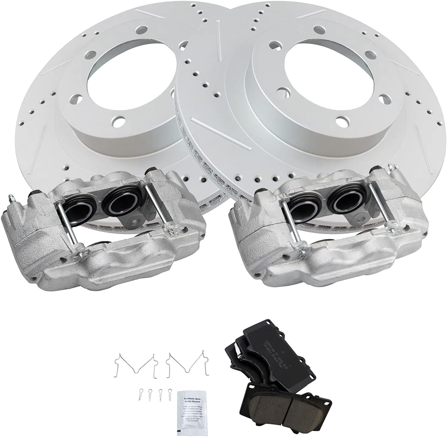 TRQ Front Performance Brake Pad & Rotor Kit for Lexus GX470
