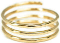 14k Gold Filled Adjustable Wire Wrap Ring - Medium Size 8
