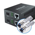 Gigabit Ethernet Media Converter SingleMode Dual LC to RJ45 - 20km