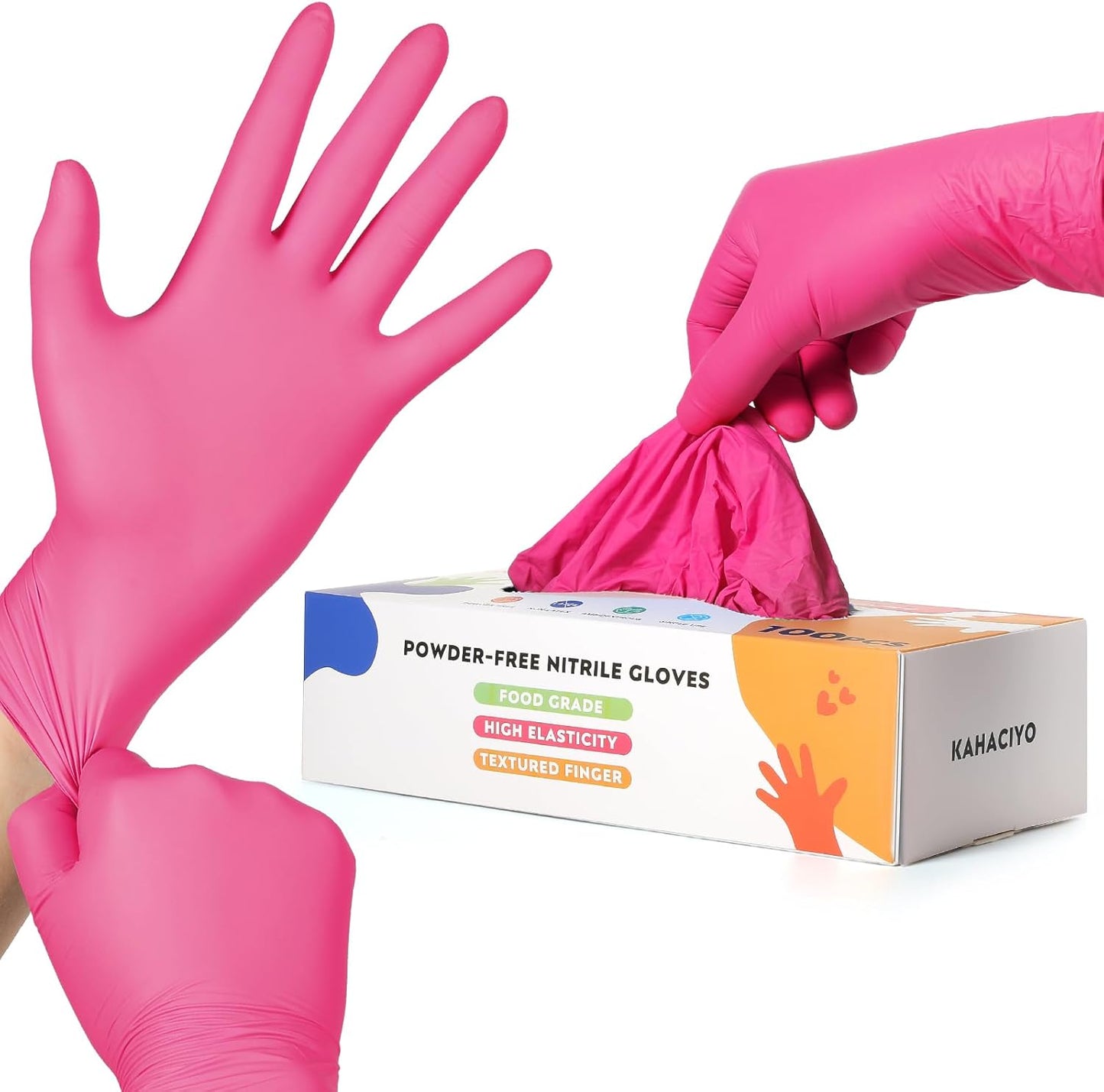 100 PCS Kids Nitrile Gloves for Cooking, Gardening, Painting