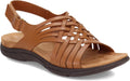 Easy Spirit Women's Mar Sandal - Woven Slip-On Flat for Wider Feet