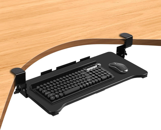 VUSIGN Height Adjustable Keyboard Tray for L-Shaped Tables