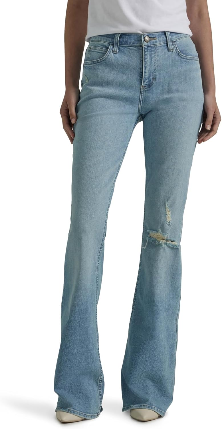 Lee Womens Legendary Mid Rise Flare Jean for Stylish Comfort