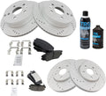 Front & Rear Ceramic Brake Pad and Rotor Kit for 2010-17