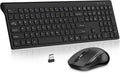 Keyboard and Mouse Wireless Full Size Combo - Quiet, Long Life