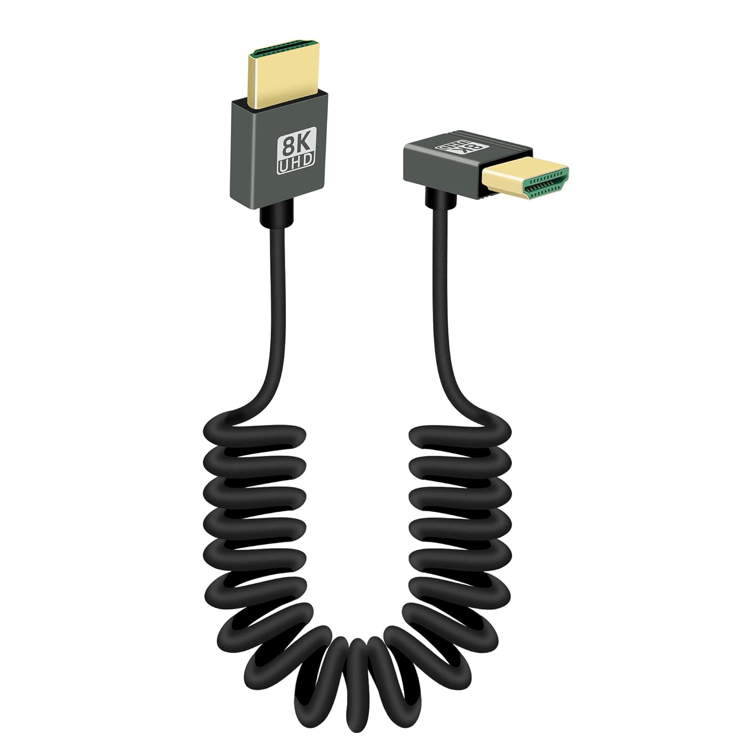 8K Coiled HDMI Cable for High Speed HDR, 4K@120Hz