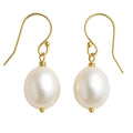9-11mm Cultured Freshwater Pearl Gold Filled Drop Dangle Earrings