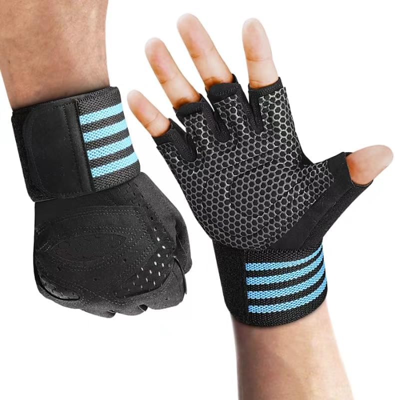Ventilated Weight Lifting Gloves with Wrist Support - Full Protection