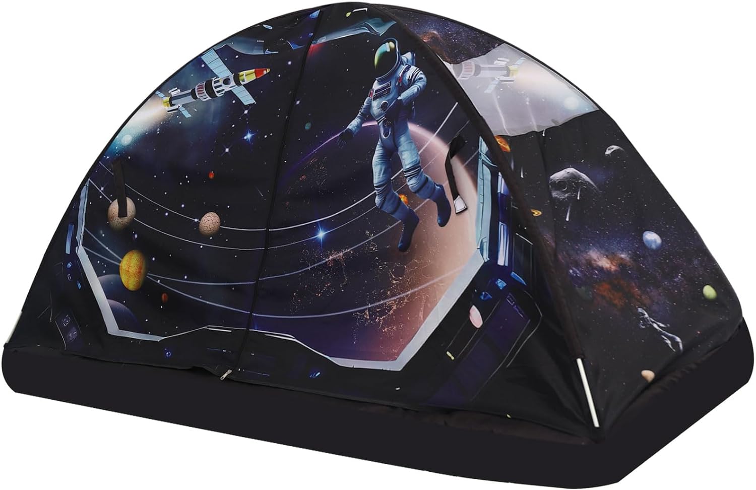 Planet & Rainbow Bed Tent for Kids | Easy Set-Up Playhouse