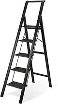 HBTower 5 Step Ladder with Handrails for Home and Office Use