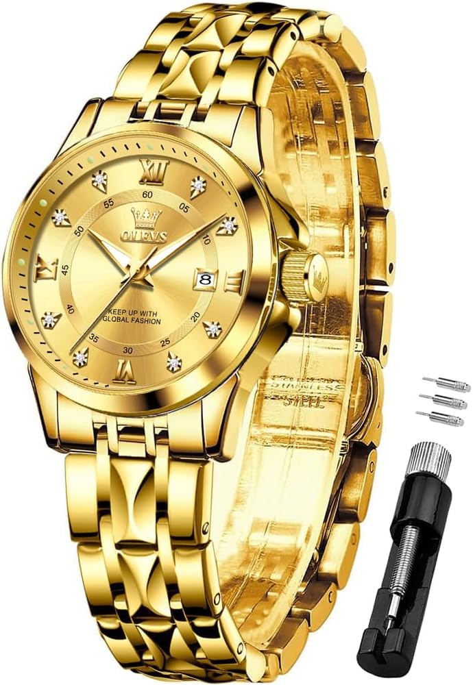 OLEVS Diamond Ladies Watch: Elegance & Durability