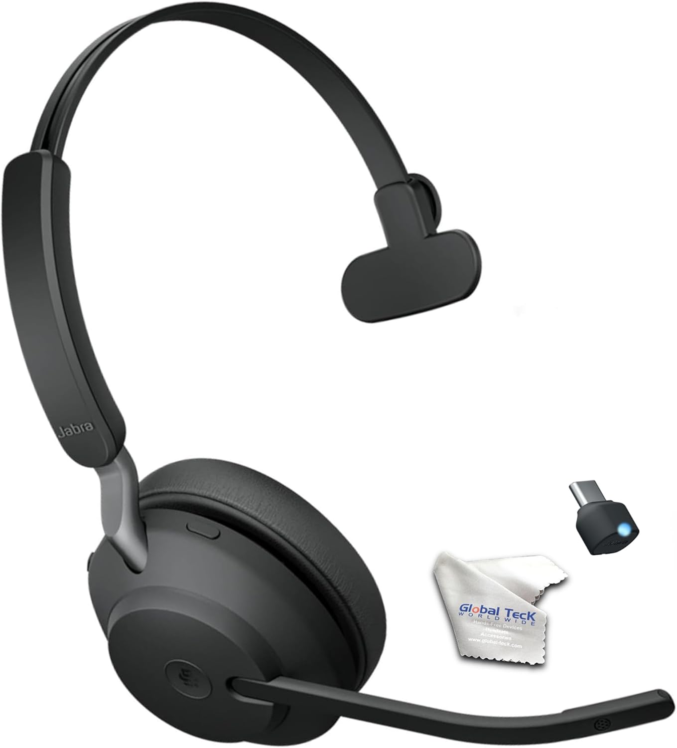 Jabra Evolve2 65 Wireless Headset with USB-C and Bluetooth Dongle