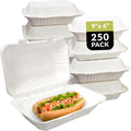 Klex Eco-Friendly Clamshell Takeout Food Containers 9x6 Pack
