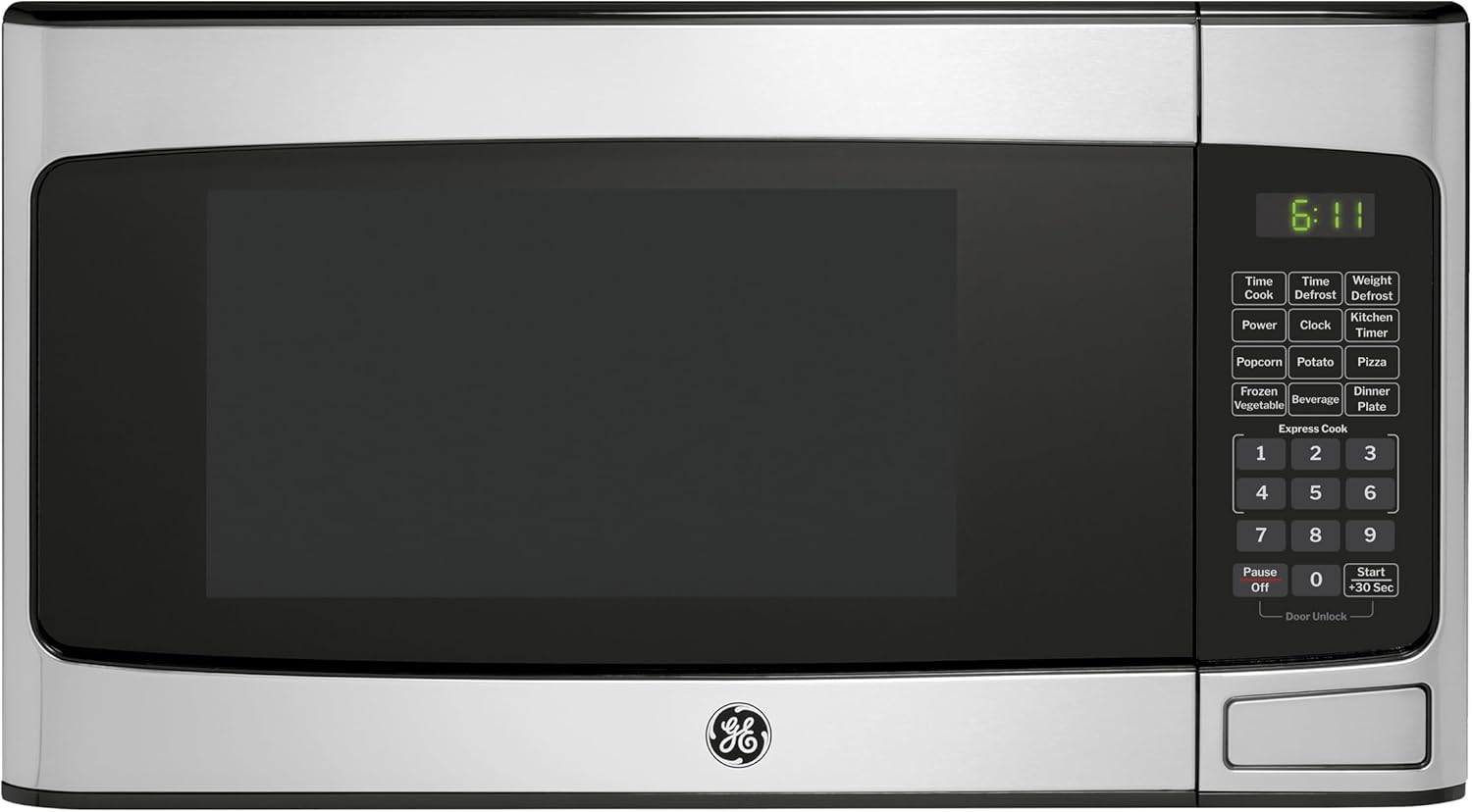 GE GCST11X1WSS Microwave Oven with Child-Lock and Auto Settings