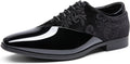 Men's Dress Tuxedo Oxfords - Polished Patent & Velvet Comfort