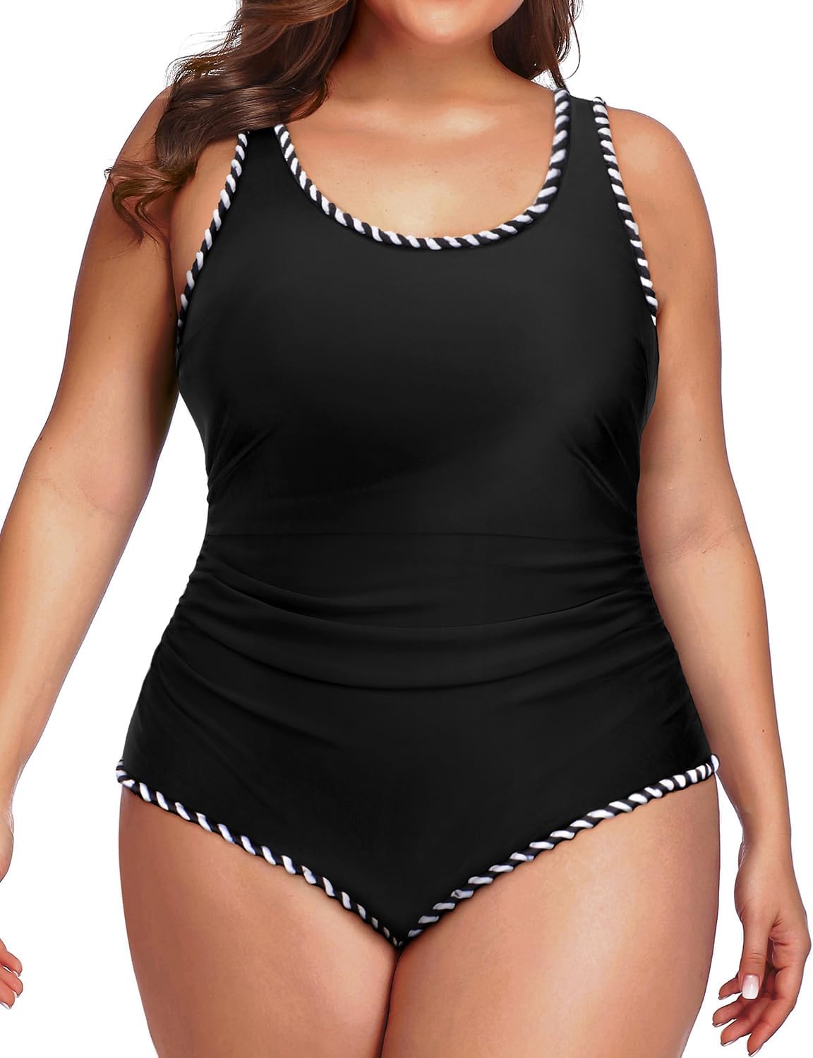 Daci Plus Size One Piece Swimsuit with Tummy Control Design