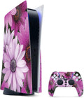 MightySkins Glossy Glitter Gaming Skin for PS5 - Purple Flowers