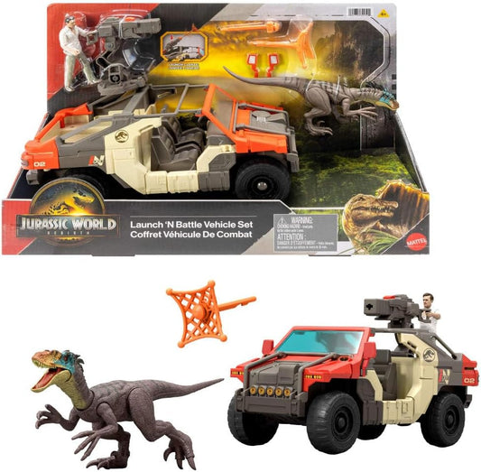 Jurassic World Rebirth Vehicle with Human & Dinosaur Figures