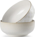 Large Serving Bowls 8 in 60 fl oz Ceramic Salad Bowl Set of 2