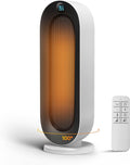 Space Heater for Indoor Use White Tower Heater - 1500W Quiet PTC