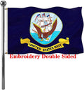 US Navy Embroidered Double Sided Flag 3x5 ft - Durable Outdoor Banner