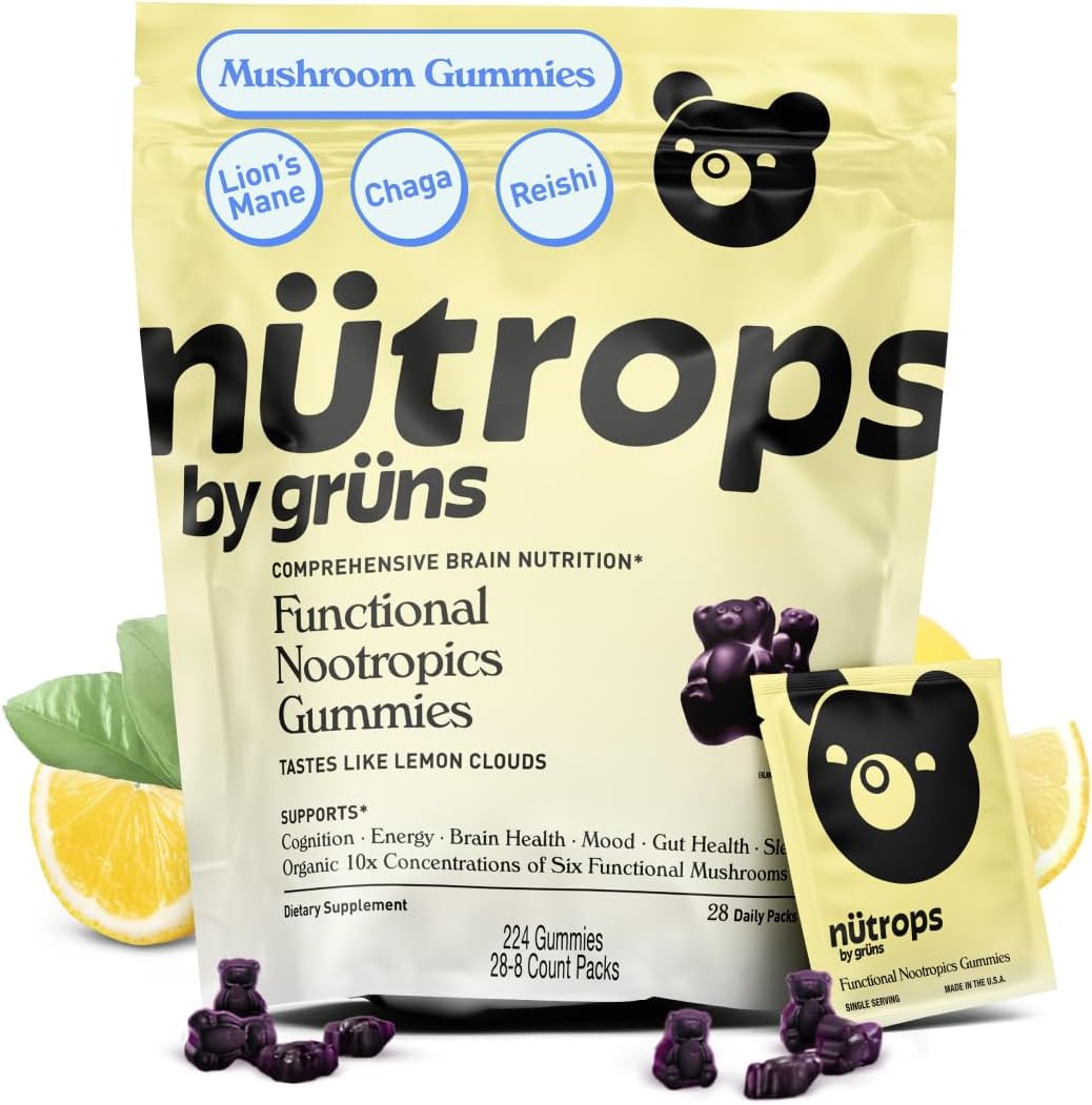Nutrops Lions Mane Mushroom Gummies for Brain Health & Focus