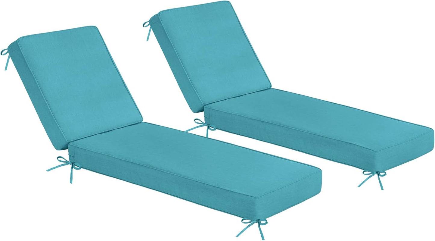 Sundale Outdoor Olefin Chaise Lounge Cushion Set of 2