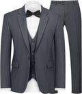 Men's Slim Fit 3-Piece Suit Set for Weddings and Formal Events