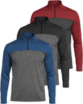 Men's Quarter Zip Active Shirt 3-Pack - Lightweight Performance other